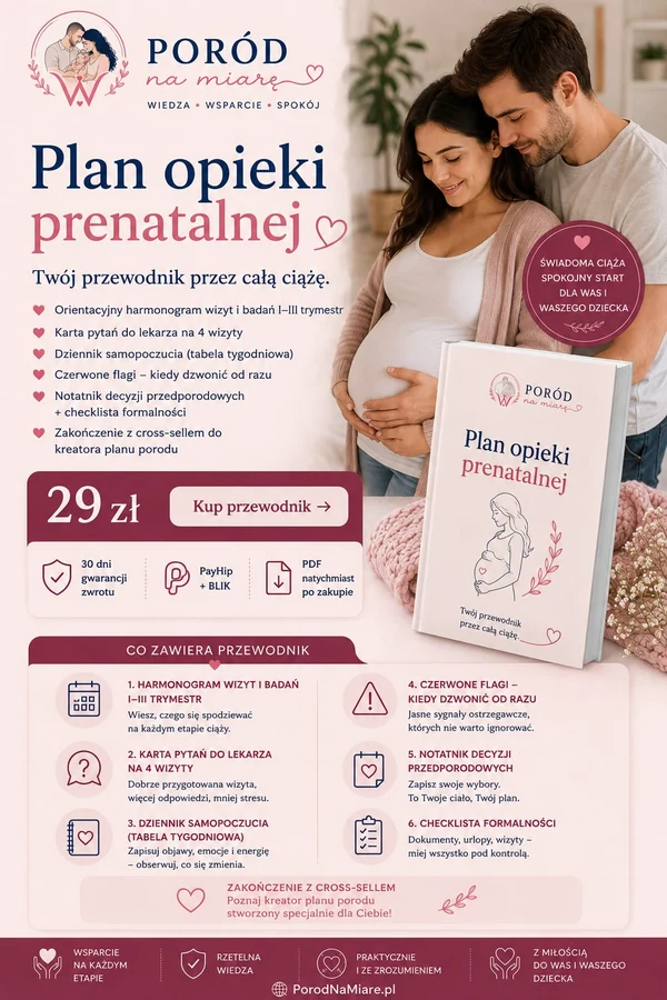 Plan opieki prenatalnej — okładka PDF