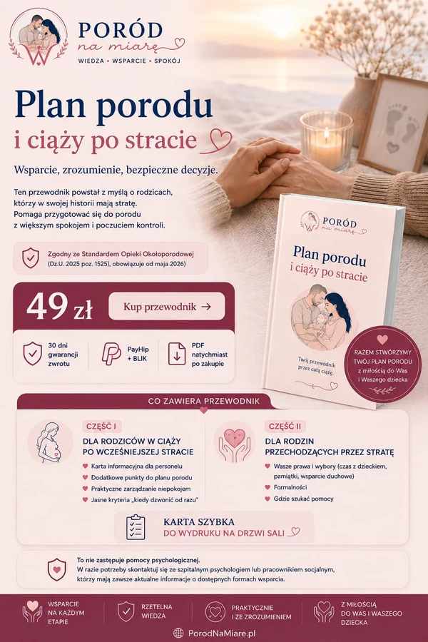 Plan porodu i ciąży po stracie — okładka PDF