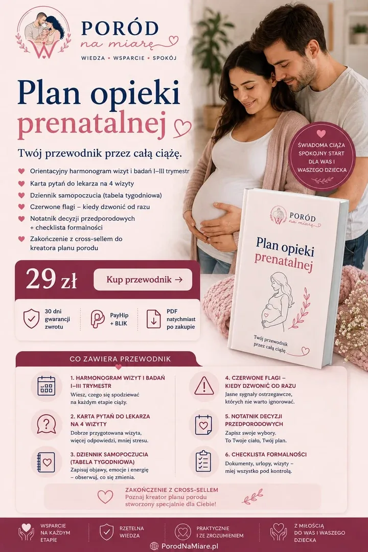Plan opieki prenatalnej — okładka PDF